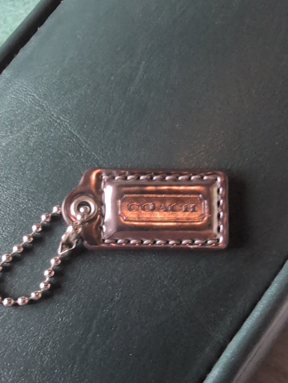 COACH Small Silver Hangtag 1.5 X .75